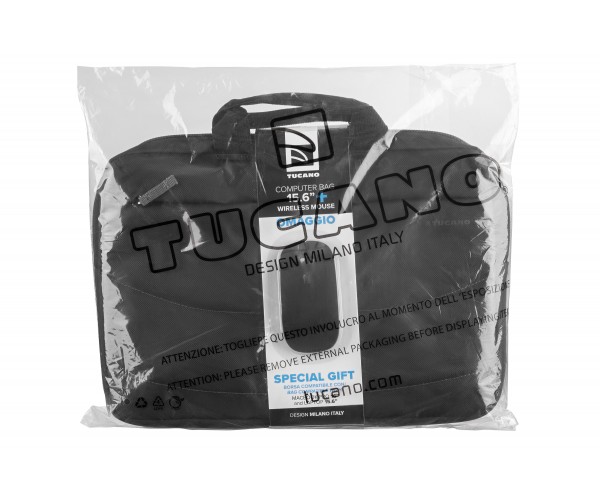 Tucano Сумка Idea 15.6", чорна бездротова миша, фото №3