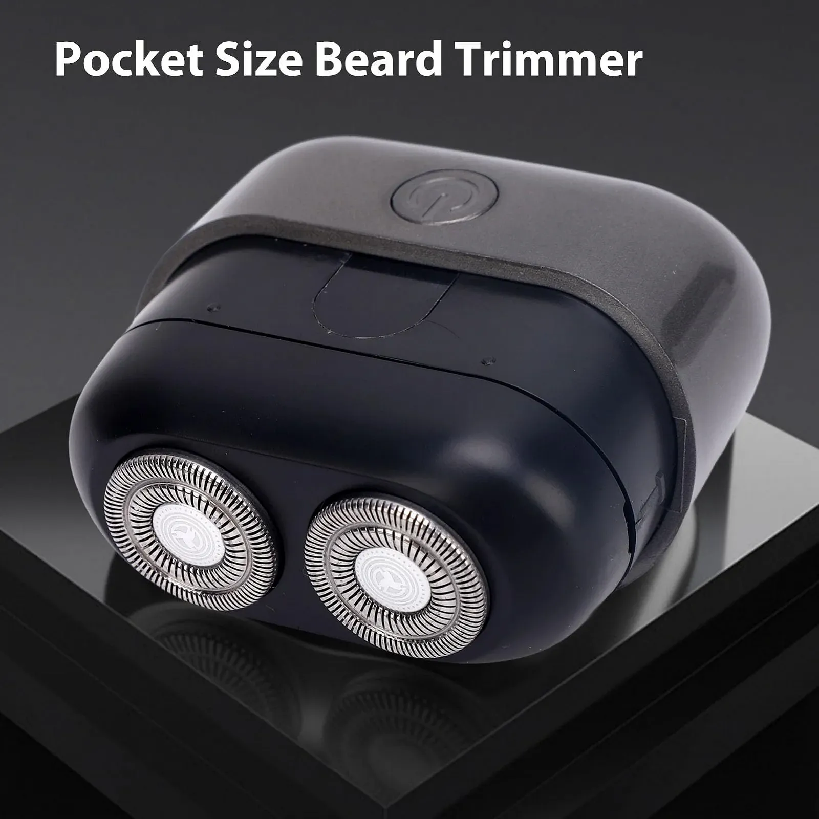 Мини триммер для бороды USB перезарядный серый белый самозаточный, фото №5