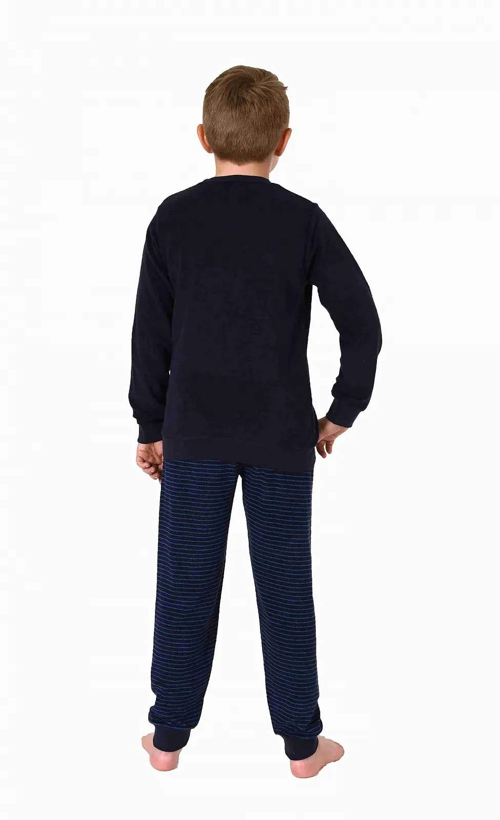 Піжама махрова з довгими рукавами для хлопчиків Normann з манжетами, фото №3