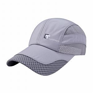 Кепка бейсболка унисекс однотонная сетчатая быстросохнущая регулируемая воздухопроницаемая спортивная для защиты от солнца летняя - Фото 1