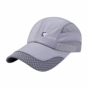 Кепка бейсболка унісекс однотонна сітчаста швидкосохнуча регульована повітропроникна спортивна для захисту від сонця літня - Фото 1