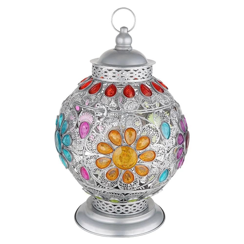 Настольная лампа Globo Металл Акриловые кристаллы E27 27 x 39.5 см Серебристая, фото №1