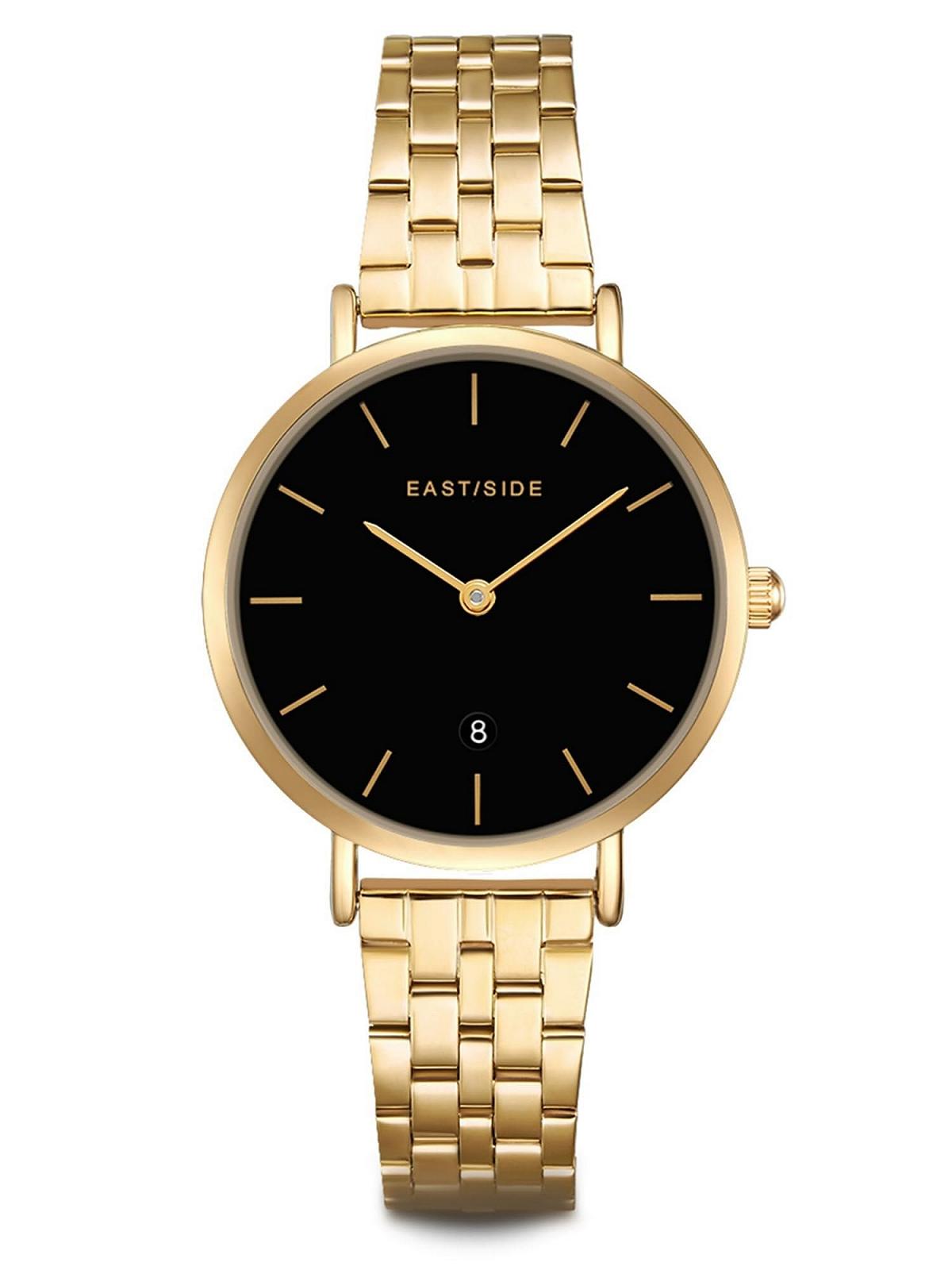 Женские часы Eastside 10080093 Аналоговые Кварцевый механизм Japan с браслетом из нержавеющей стали, жёлтое золото, без мотива, фото №1