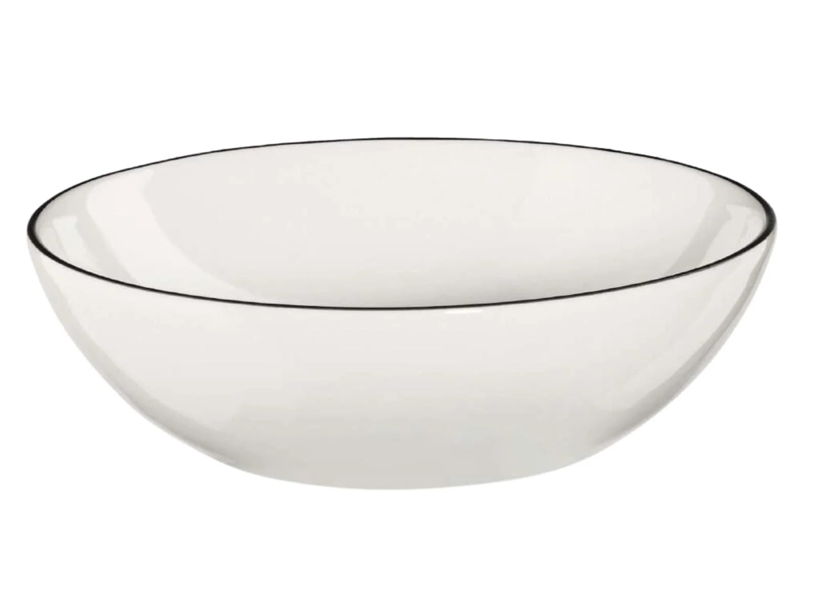Миска LIGNE 15,5 см, 5 см черная линия, фото №1