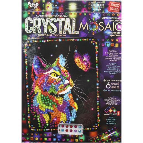 Набор для креативного творчества CRYSTAL MOSAIC Кошка с бабочкой [tsi192170-TSI], фото №1