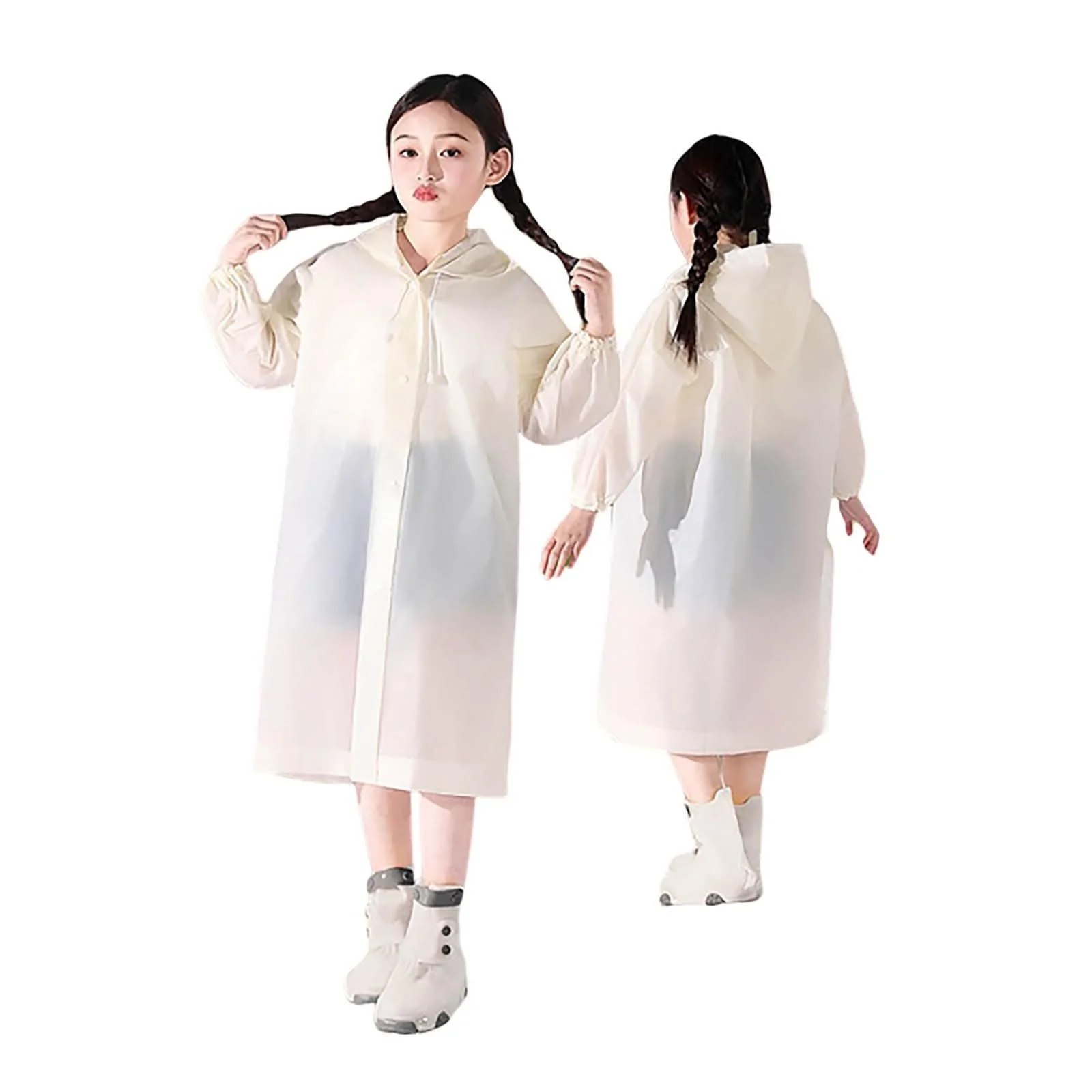 Дитячий плащ-пончо Generisch однотонний на ґудзиках для весни, літа та осені, фото №1 Дитячий плащ-пончо Generisch однотонний на ґудзиках для весни, літа та осені, фото №1