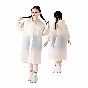 Детский плащ-пончо Generisch однотонный на пуговицах для весны, лета и осени - Фото 1