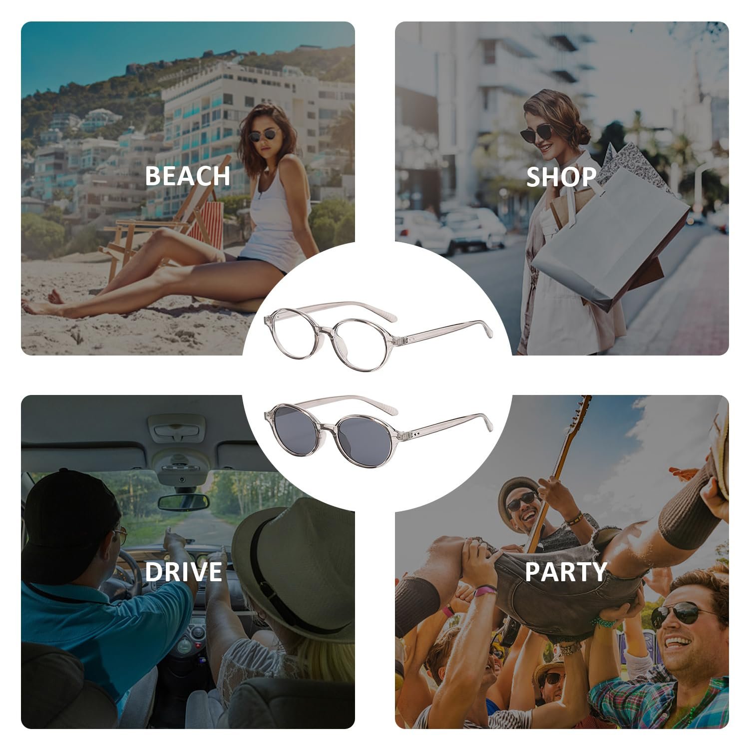 Круглые очки CHSZSH серый, фото №6