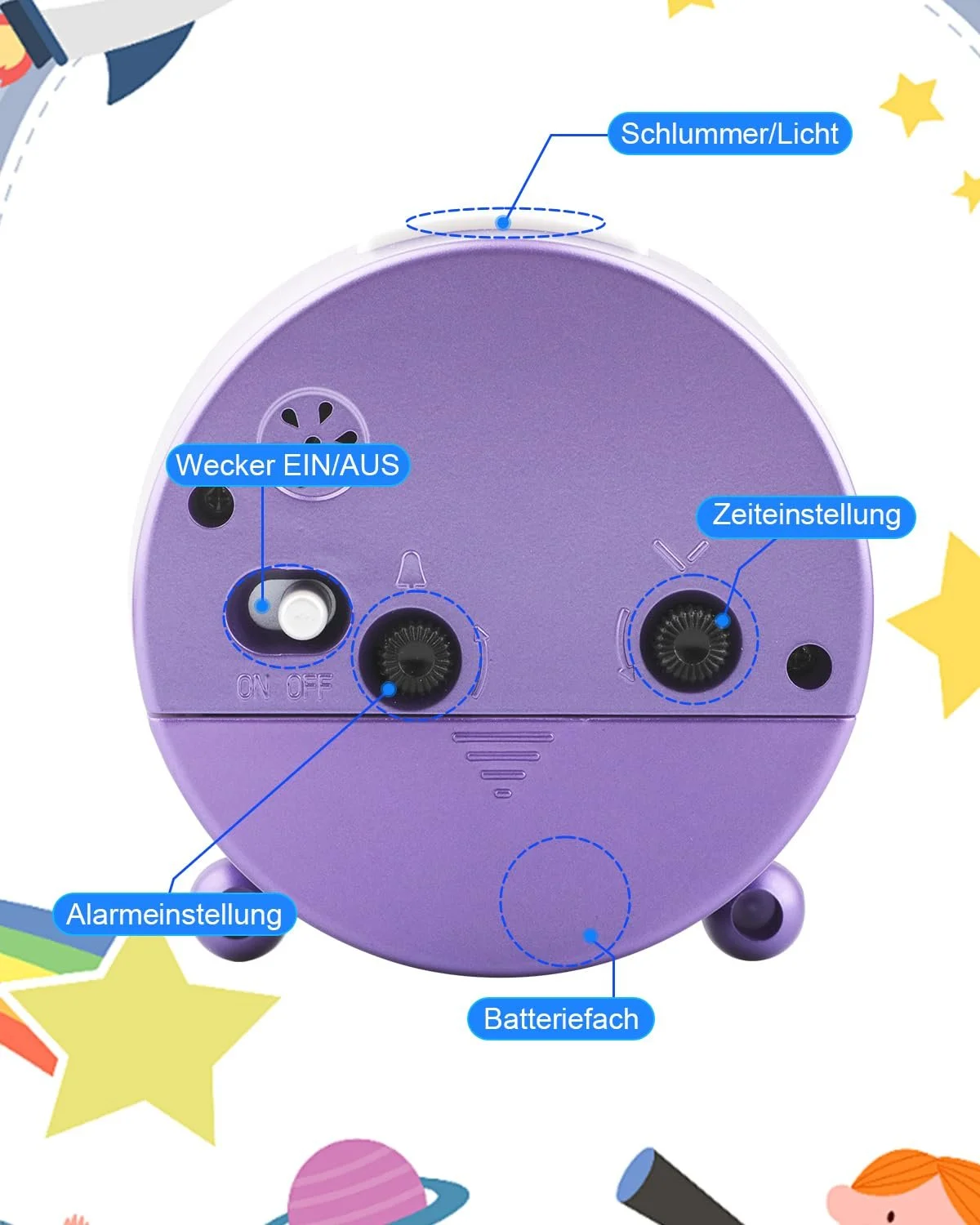 Будильник Ayybboo Дитячий Безшумний Навчальний Будильник, фото №7
