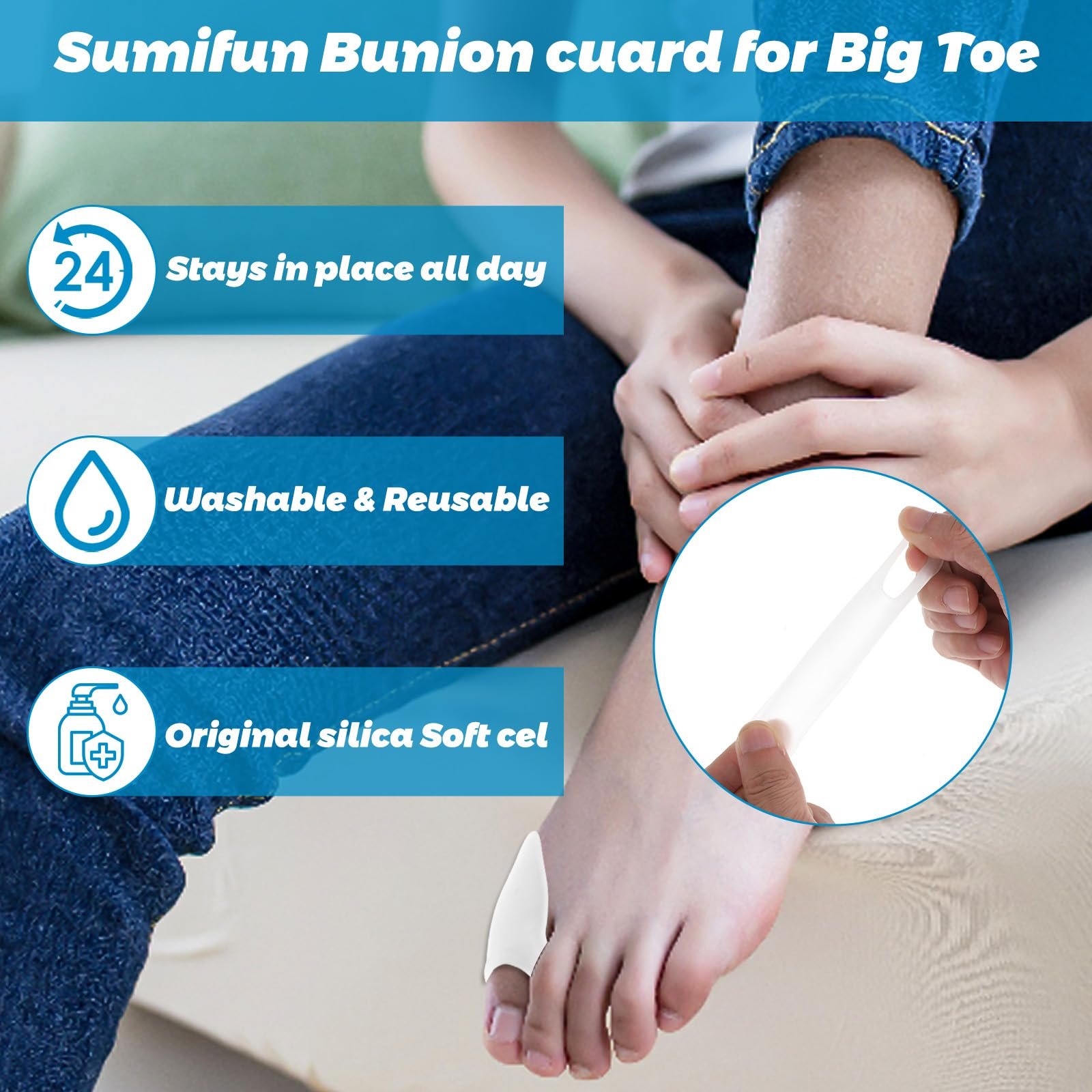 Накладки для корекції буньйону з роздільником,, фото №3