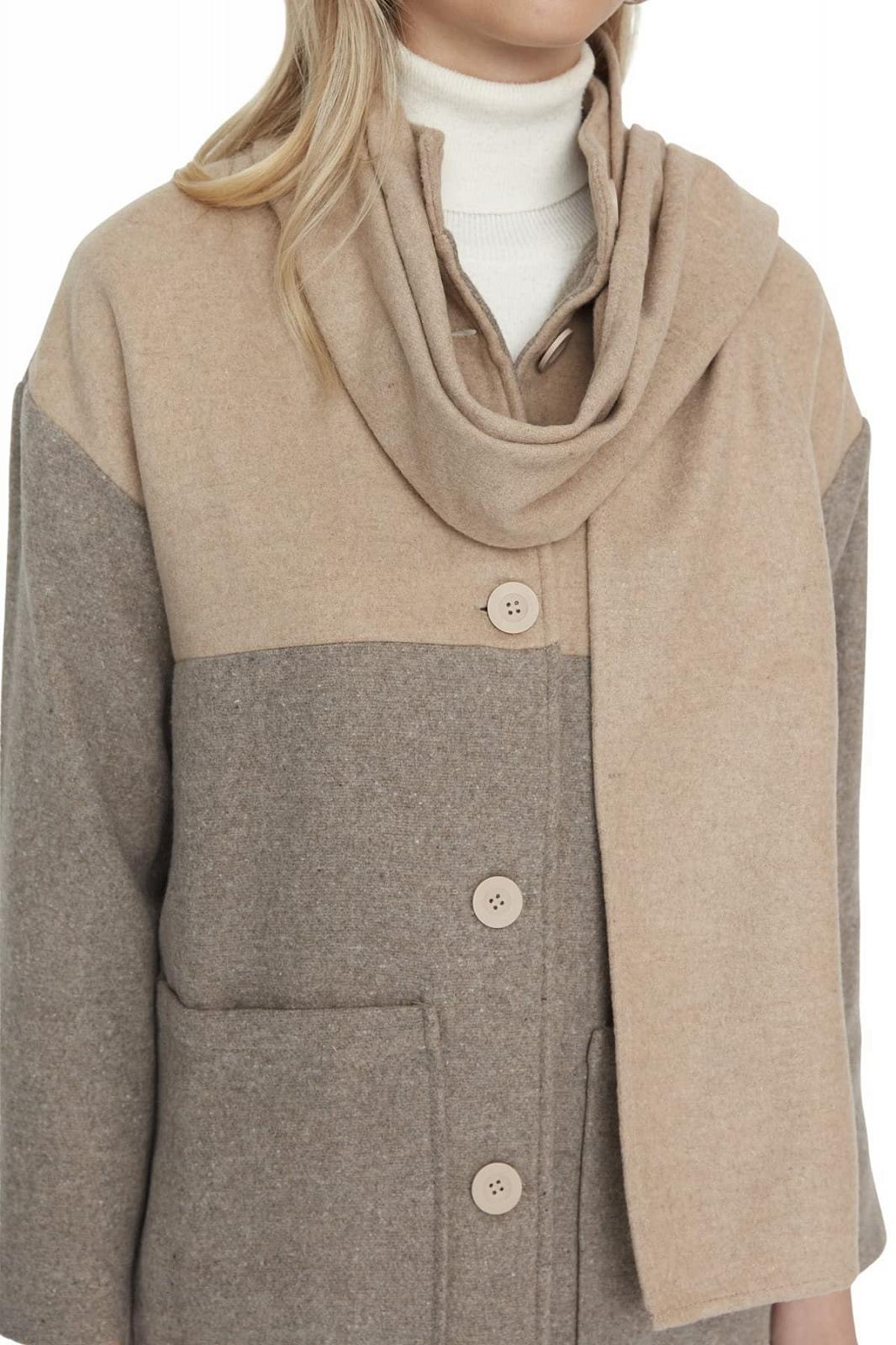 Парка TRENDYOL з тканини доббі, колор-блок, стандартного крою для жінок, фото №3