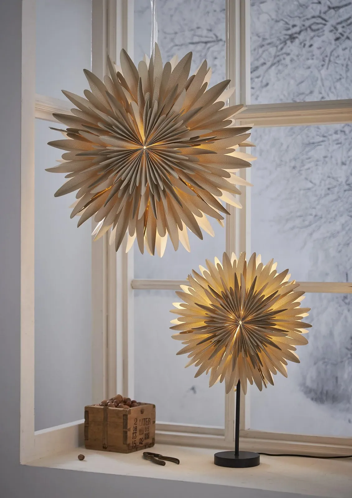 Настільна лампа EGLO Christmas Star Паперова Металева основа E14 Beige/Black, фото №2