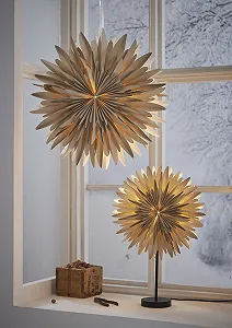 Настільна лампа EGLO Christmas Star Паперова Металева основа E14 Beige/Black synthetic.ua - Фото 1