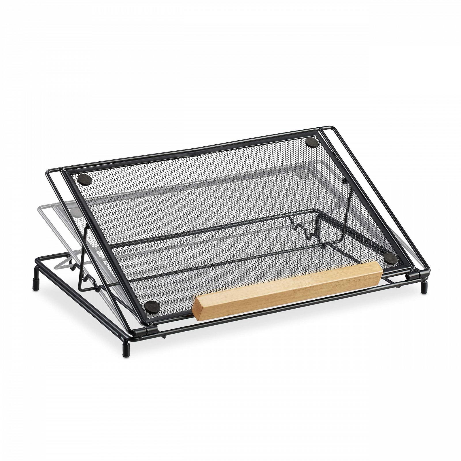 Подставка для ноутбука Relaxdays Металлическая Сетка 13 дюймов Регулируемая Черная, фото №6