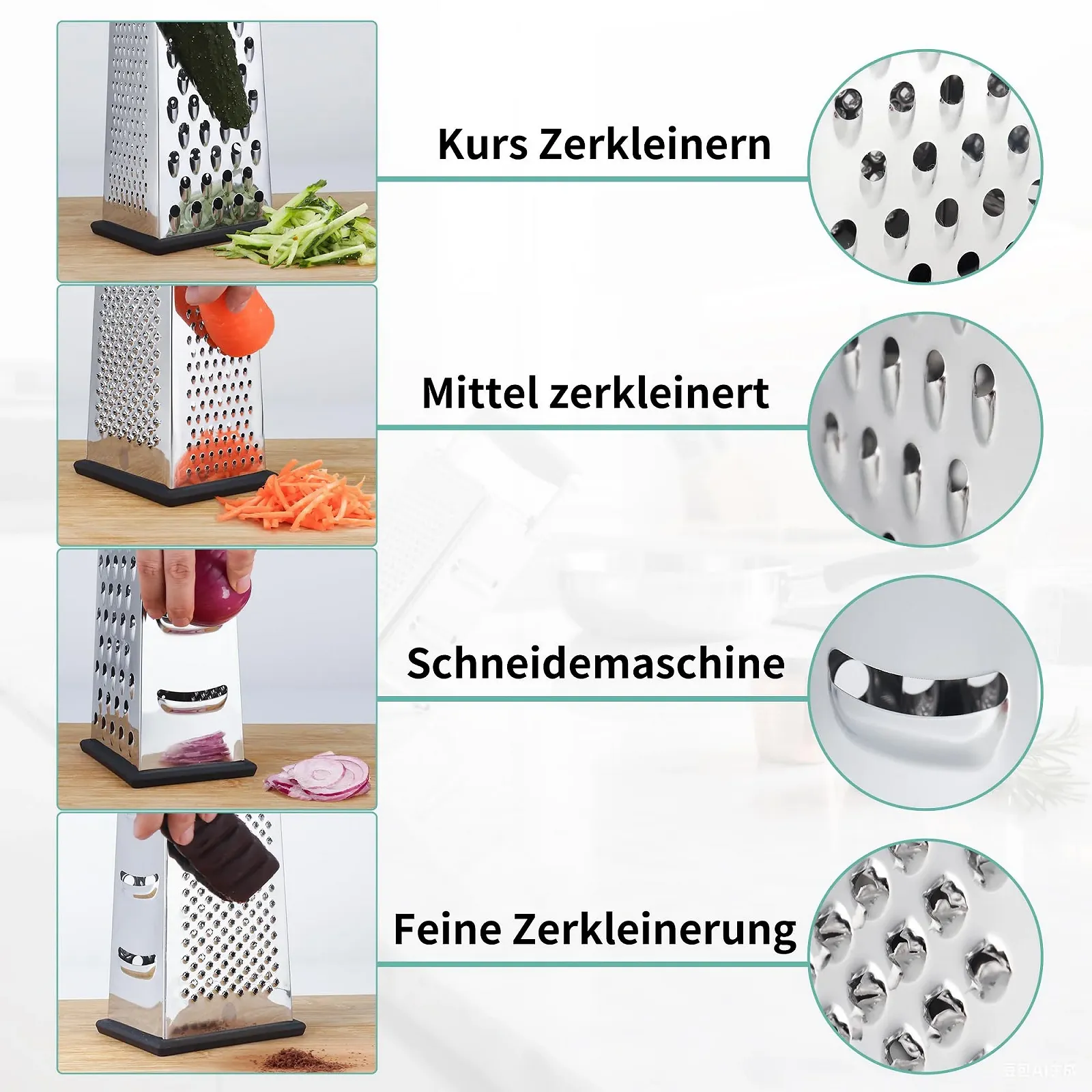 Терка кухонна Berglander нержавіючої сталі, фото №3