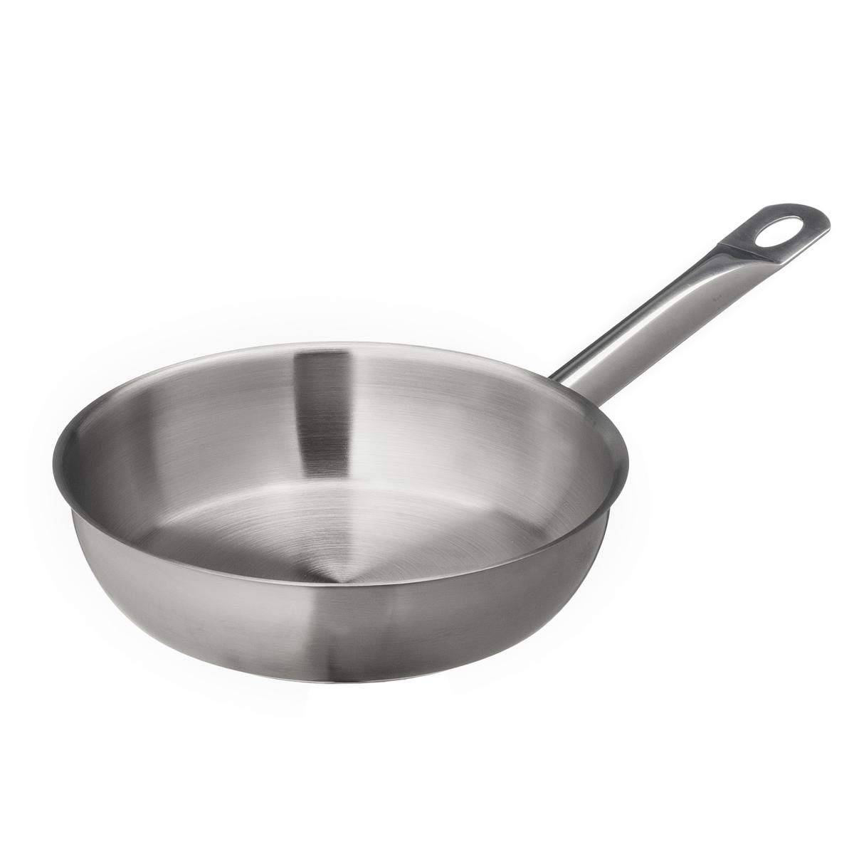 Сковорідка METRO Professional глибока, з нержавіючої сталі, діаметр 28 см, висота 9 см, без покриття, для індукції, підходить для духовки, фото №3