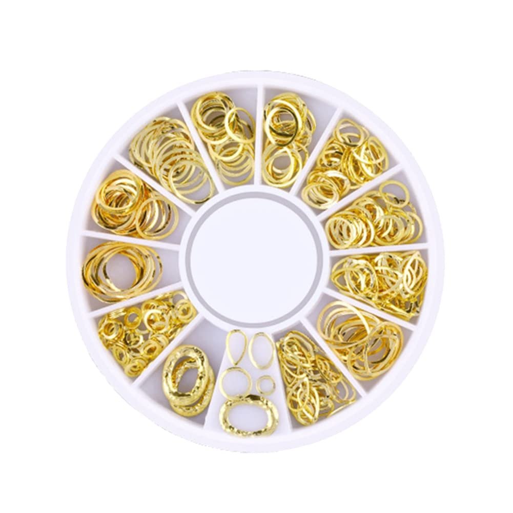 Набор украшений для ногтей Микс Золото Стразы, заклепки, искуственные жемчужины 14#, фото №1