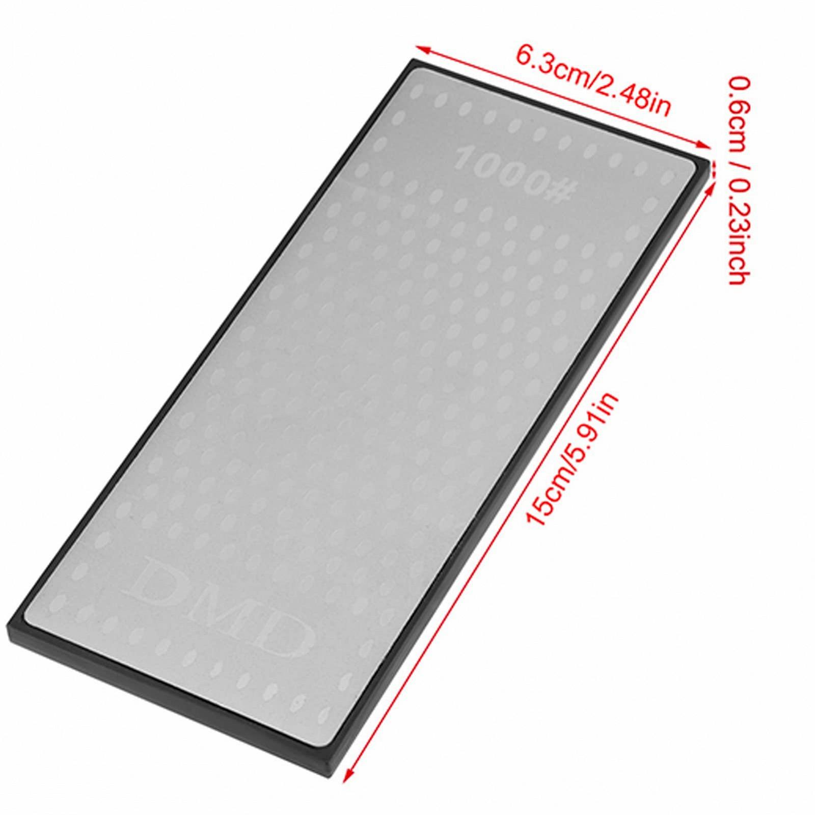 Точильный камень алмазный Acouto двухсторонний 400/1000 грит с нескользящим основанием, фото №7