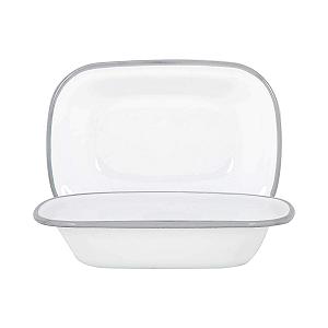 Миска для торта Эмалированная Argon Tableware 20 см Серая (2 шт в упаковке) - Фото 1