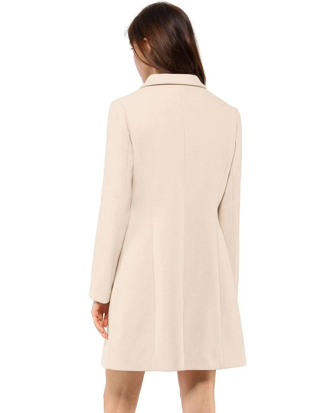 Вовняне пальто Allegra K, зимове на ґудзиках, фото №6