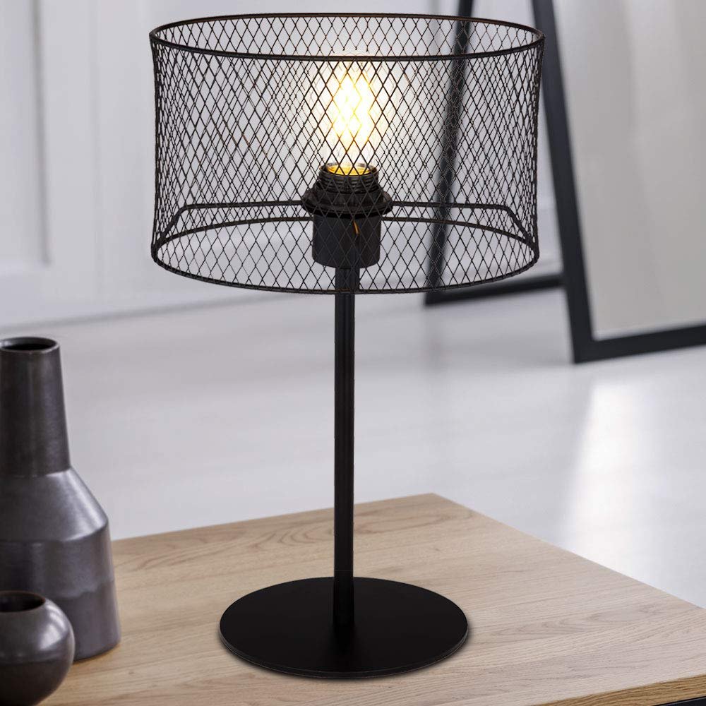 Настольная лампа Metal Mesh Black Овальная Черная, фото №2