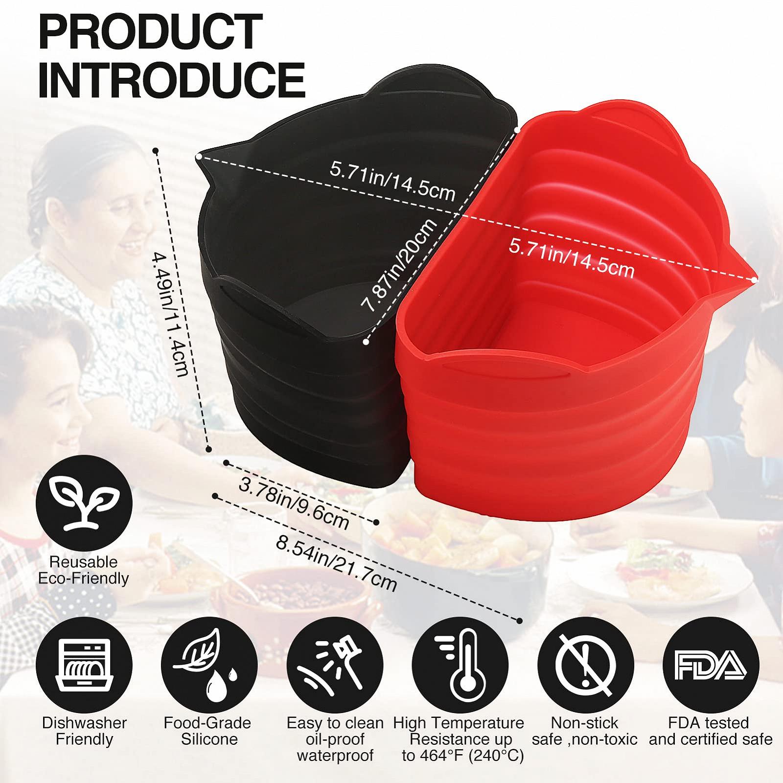 Перегородки для повільноварки Eco Friendly Silicone Блакитний Сірий 6-8 Кварти, фото №5