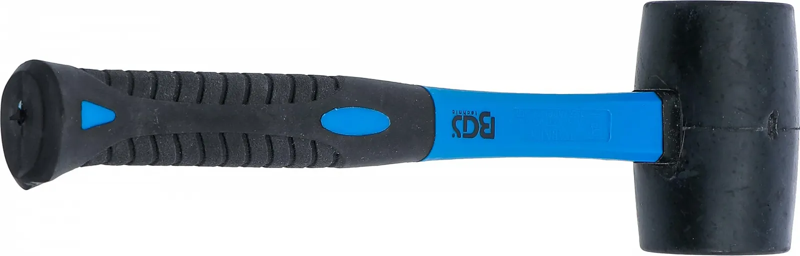 Киянка гумова кузовна BGS 1960 250 г фібергласова рукоятка Чорний/Синій, фото №5