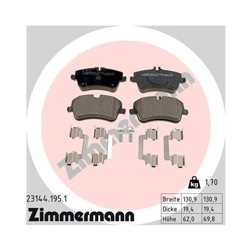 Гальмівний диск ZIMMERMANN COAT Z 400.1435.20 для MERCEDES-BENZ передня вісь, фото №4