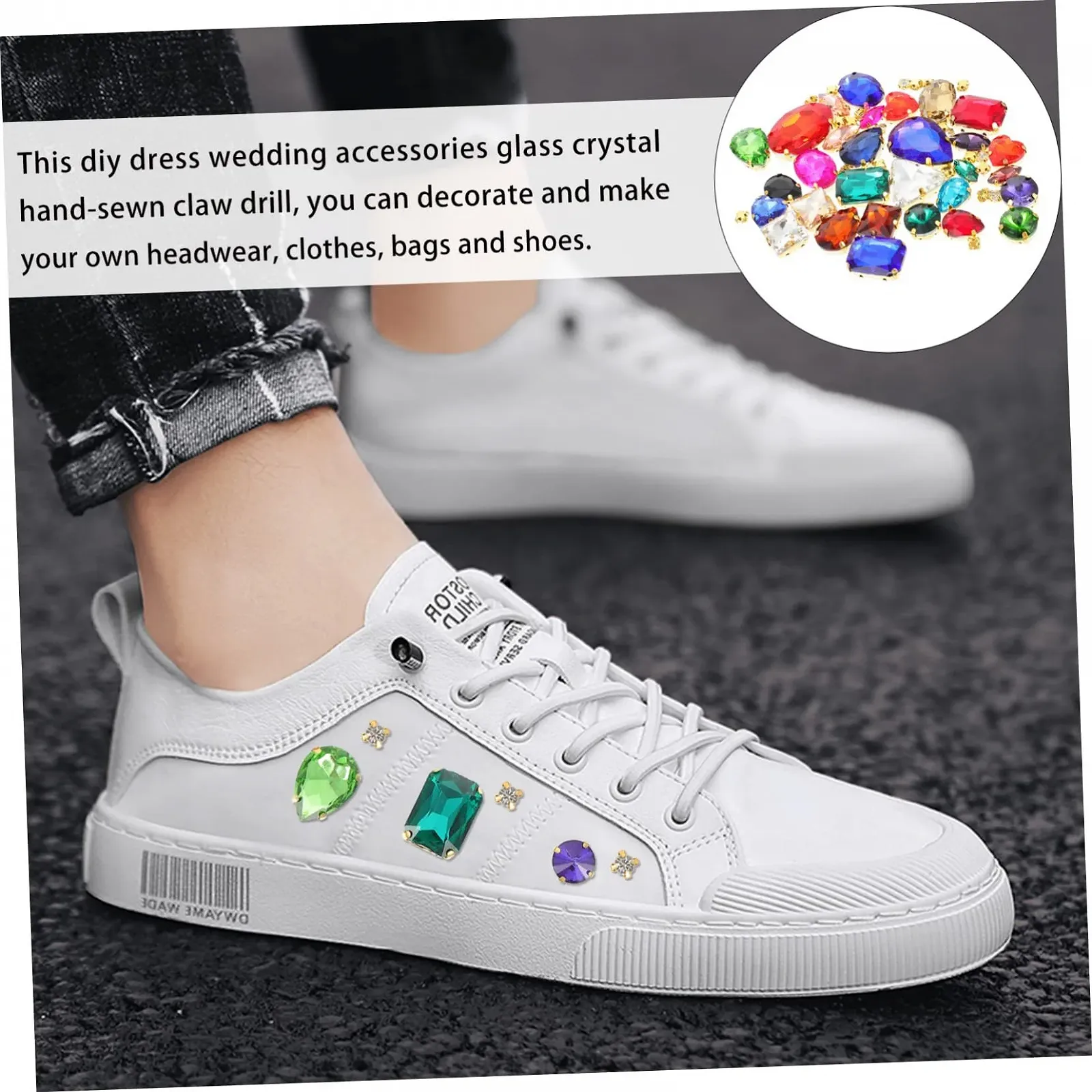 Пришивні стрази для рукоділля 1 набір Стрази для шиття своїми руками Коштовності для шиття, фото №9