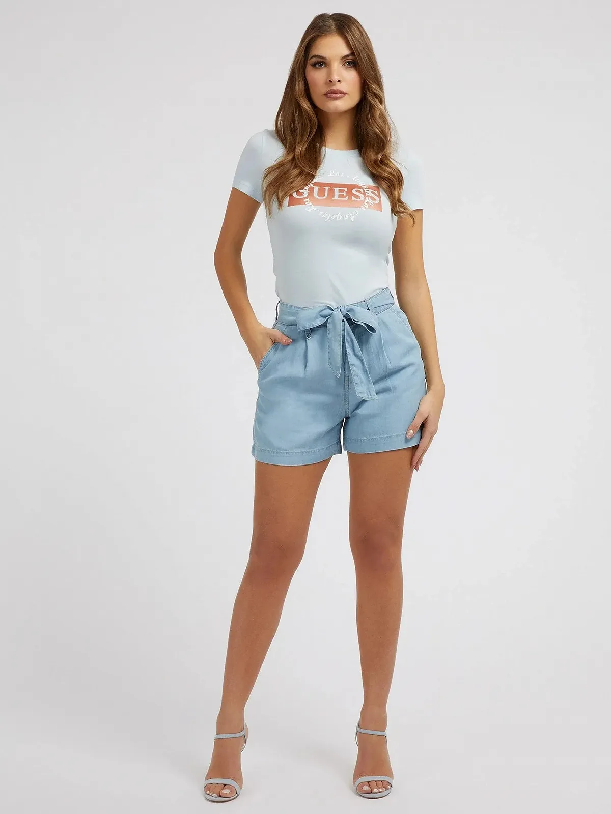 Жіночі шорти GUESS Nenita Belted Cargo Shorts Blue, фото №3 Жіночі шорти GUESS Nenita Belted Cargo Shorts Blue, фото №3