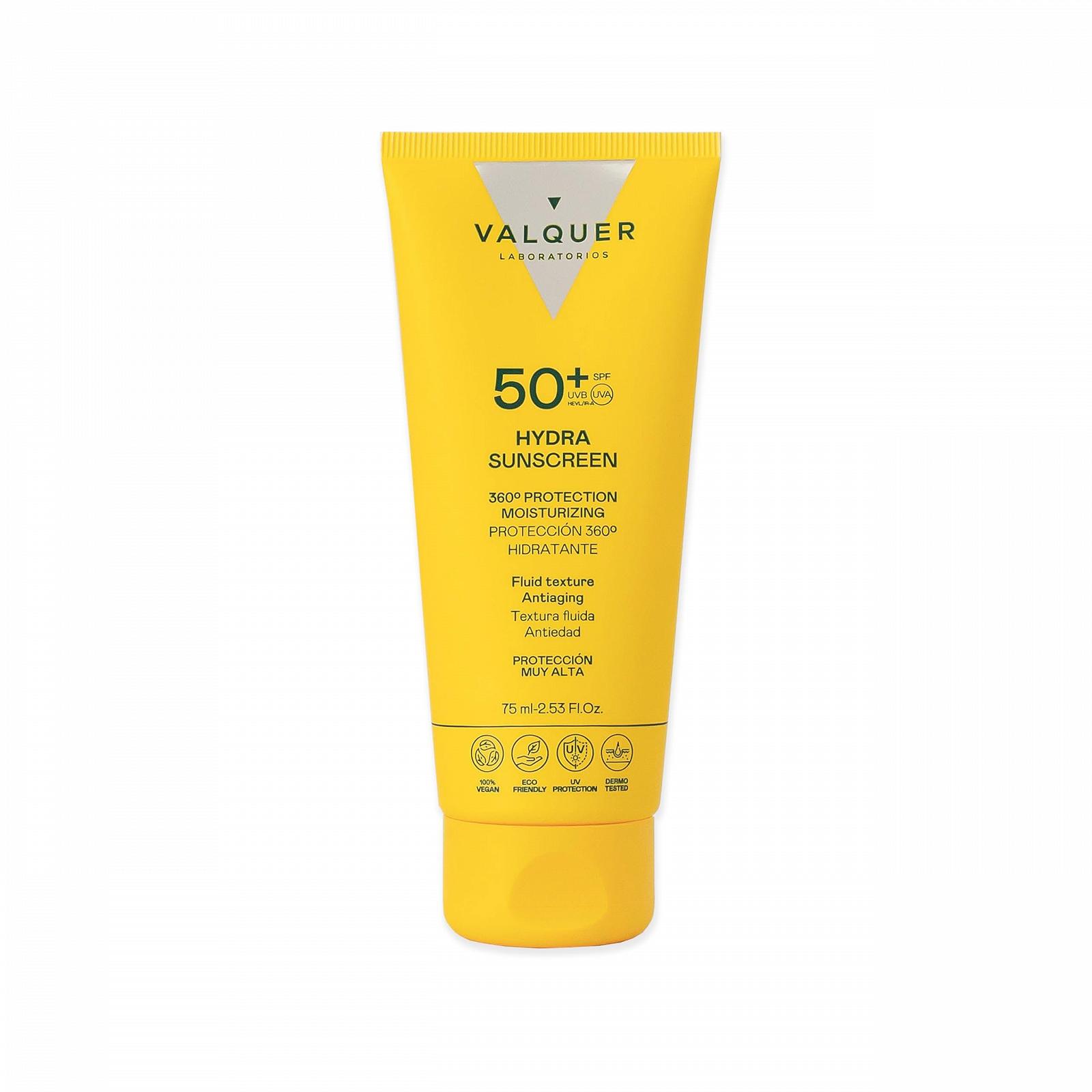 Крем для лица Valquer Laboratorios Hydra Sunscreen SPF 50+ Увлажняющий и антивозрастной, фото №1