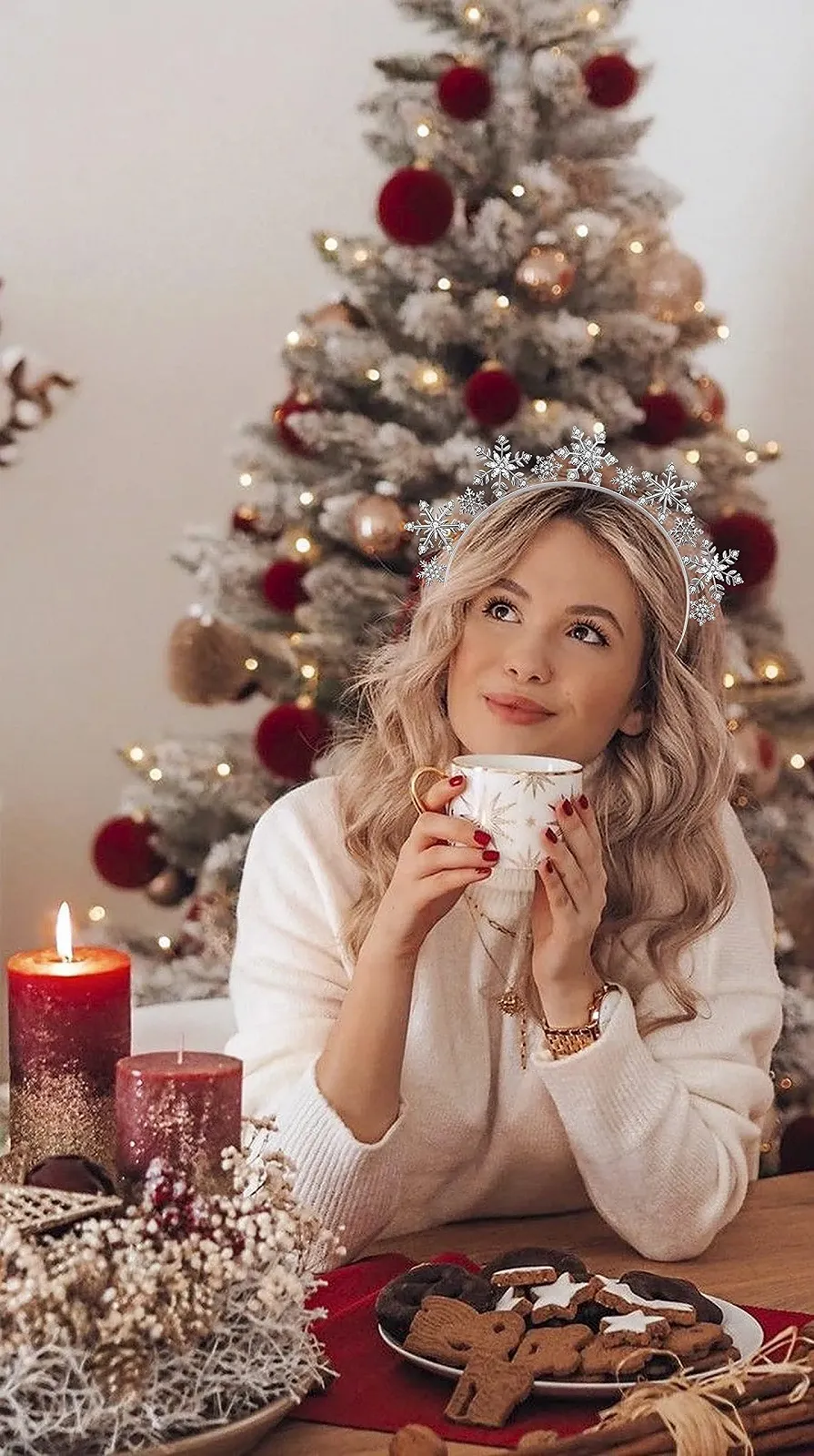 Обруч Рождественский Снежинка, фото №4