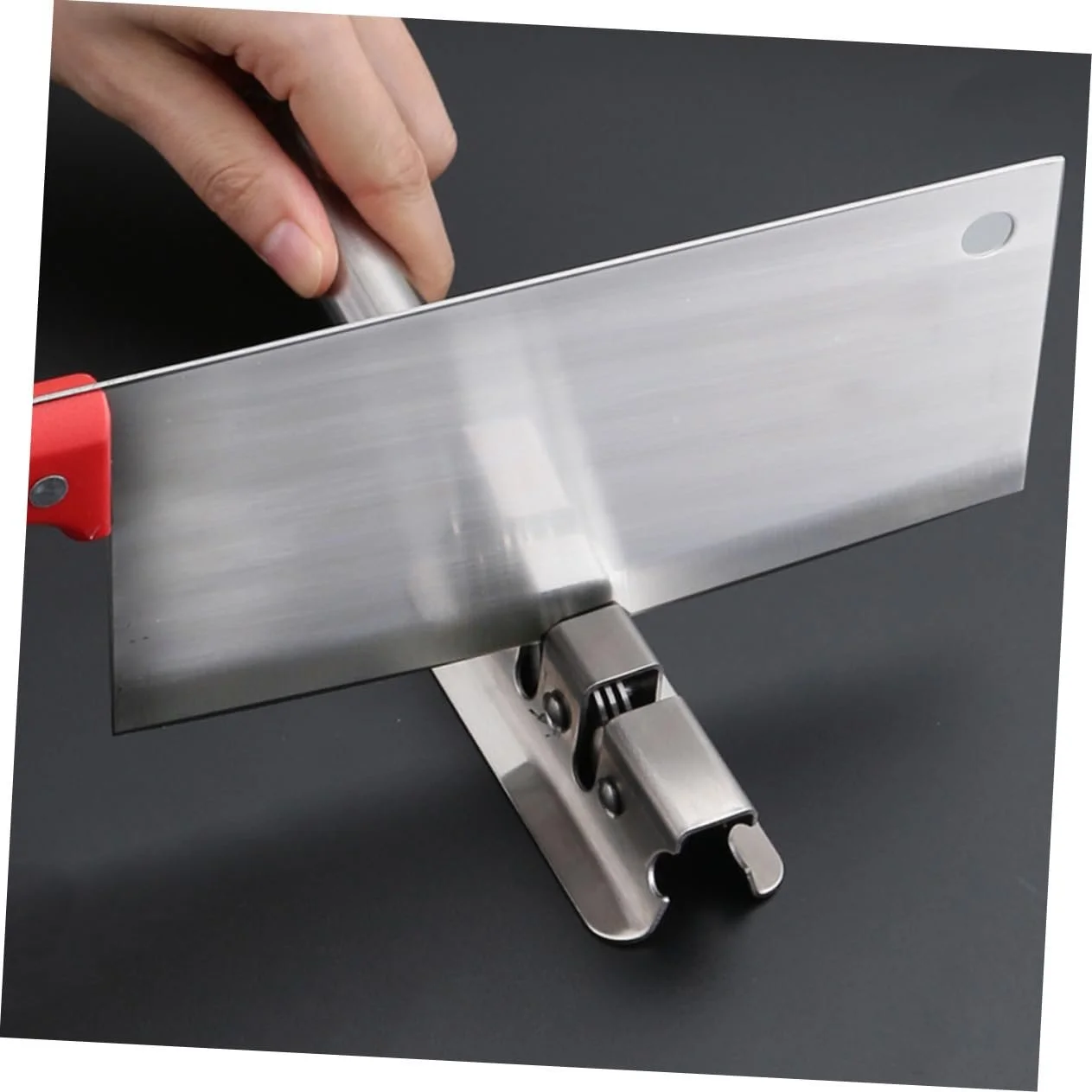 Точилка для ножей и ножниц ручная эргономичная из нержавеющей стали, фото №7