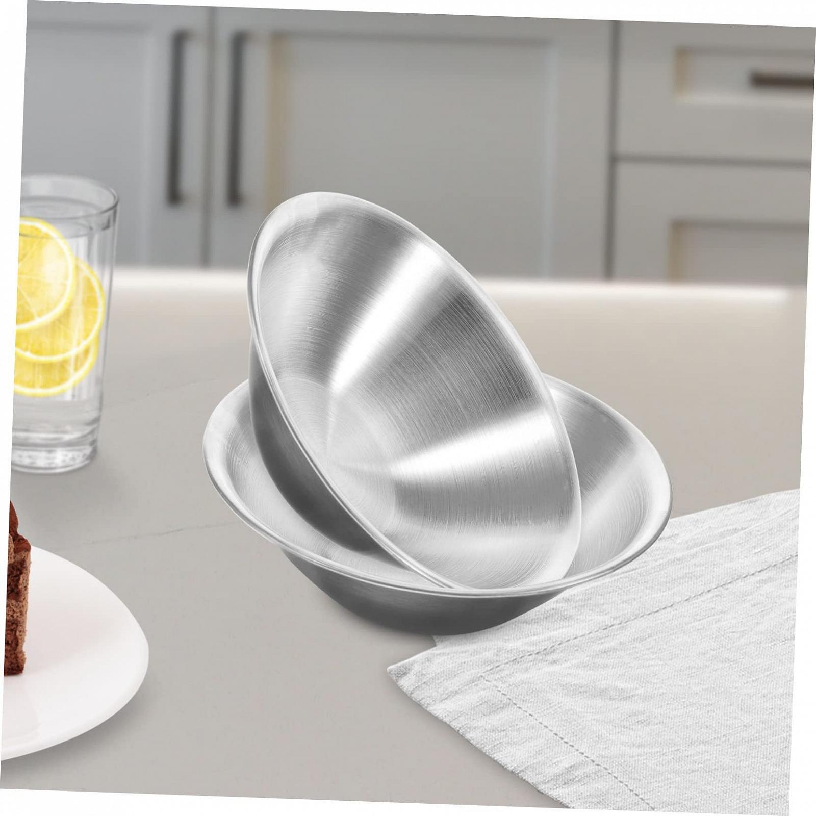 Миска YARNOW 8 шт. салатница, миска для закусок, миска для соуса, миска для лапши для кухни, миска для риса, вина, салата из нержавеющей стали, маленькая миска для смешивания, многофункциональный контейнер из нержавеющей стали, фото №4