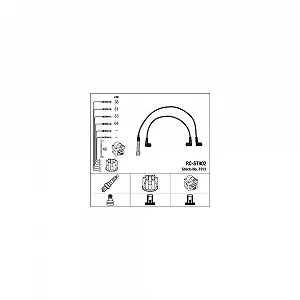 Комплект проводів запалювання NGK 7313 для AUDI SEAT SKODA VW LAMBORGHINI BENTLEY - Фото 1