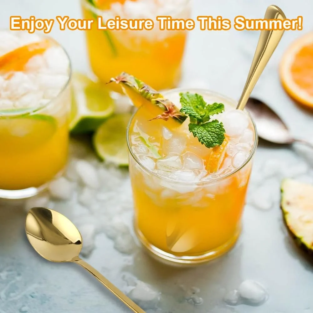 Ложка Latte Macchiato Набір 6 шт, Довга Ручка 20 см Морозива, фото №6