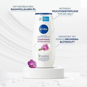 Гель для душа NIVEA Cashmere & Cottonseed Oil увлажняющий pH-нейтральный с ароматом орхидеи 250 мл synthetic.ua - Фото 1