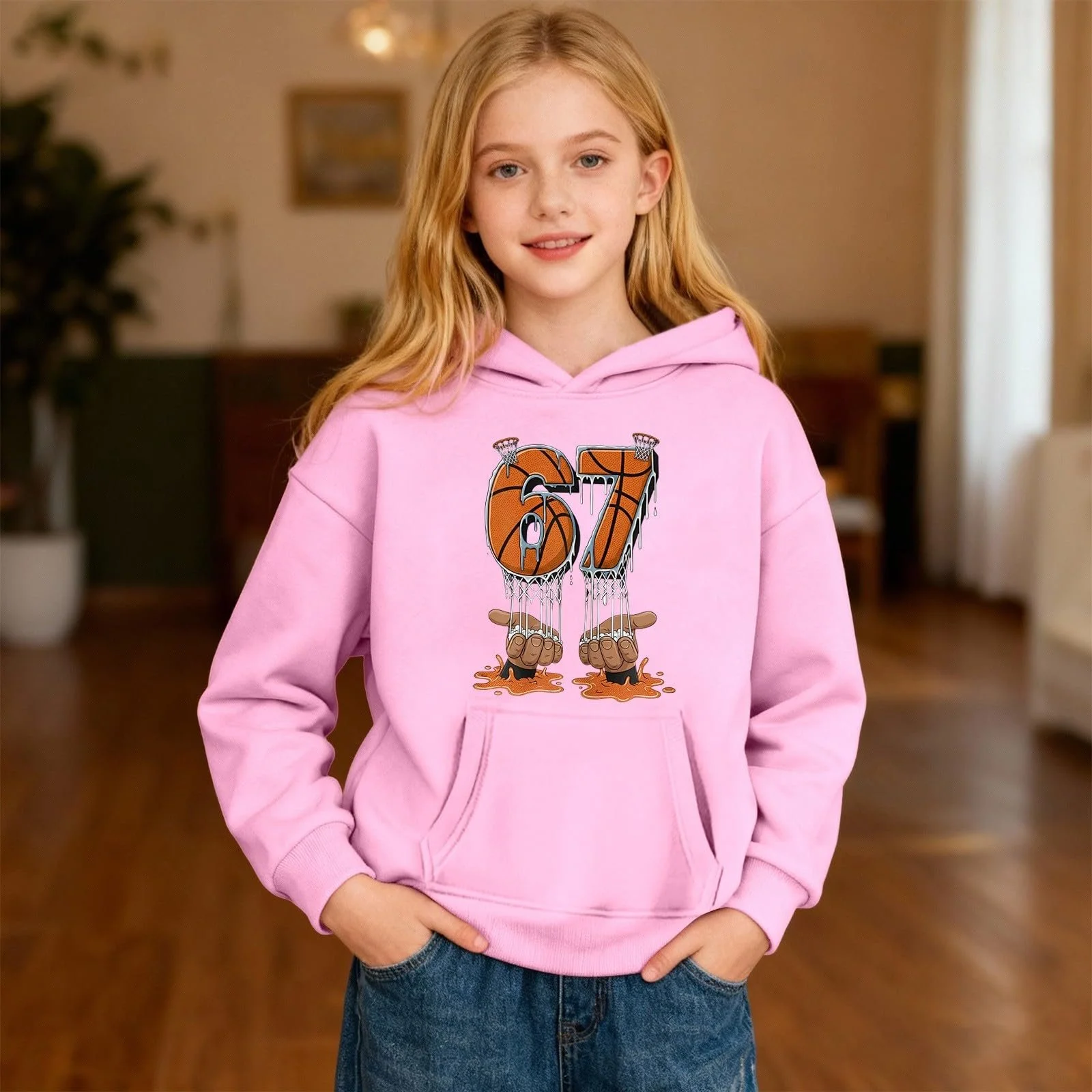 Джемпер Generisch 67 Детский, Толстовка Six Seven Детская, Детская Толстовка для Мальчиков Девочек 6 7 Печатная Толстовка Повседневные Мягкие Толстовки с Длинным Рукавом Уличная Одежда Унисекс, фото №2