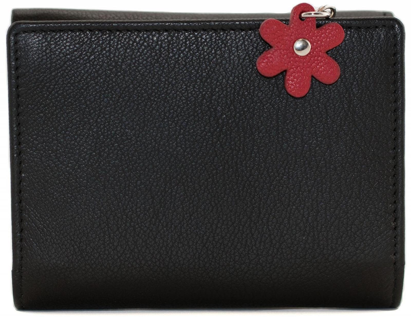 Кошелек Трисекционный Кожаный Mala Leather Poppy Collection 3670_25 Маленький RFID защита, черный, стандартный размер, современный, фото №4