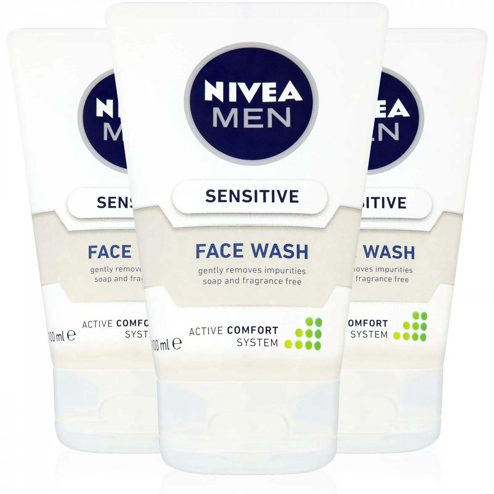 Засіб для вмивання NIVEA MEN Sensitive для чутливої шкіри, 100 мл, 3 шт, фото №1 Засіб для вмивання NIVEA MEN Sensitive для чутливої шкіри, 100 мл, 3 шт, фото №1
