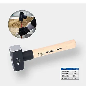 Молоток BRILLIANT TOOLS BT075200 с рукояткой из гикори 2000г synthetic.ua - Фото 1