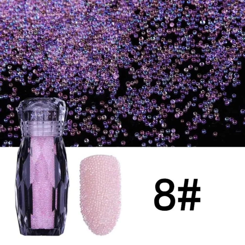 Икра для ногтей Mobestech 5 шт., Стразы для ногтей, Кристаллы Pixie, Разноцветные микро-икринки, Стеклянные бусины для ногтей, 3D украшения для женщин и девочек, фото №3
