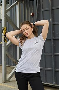 Жіноча футболка Reebok сіра synthetic.ua - Фото 1