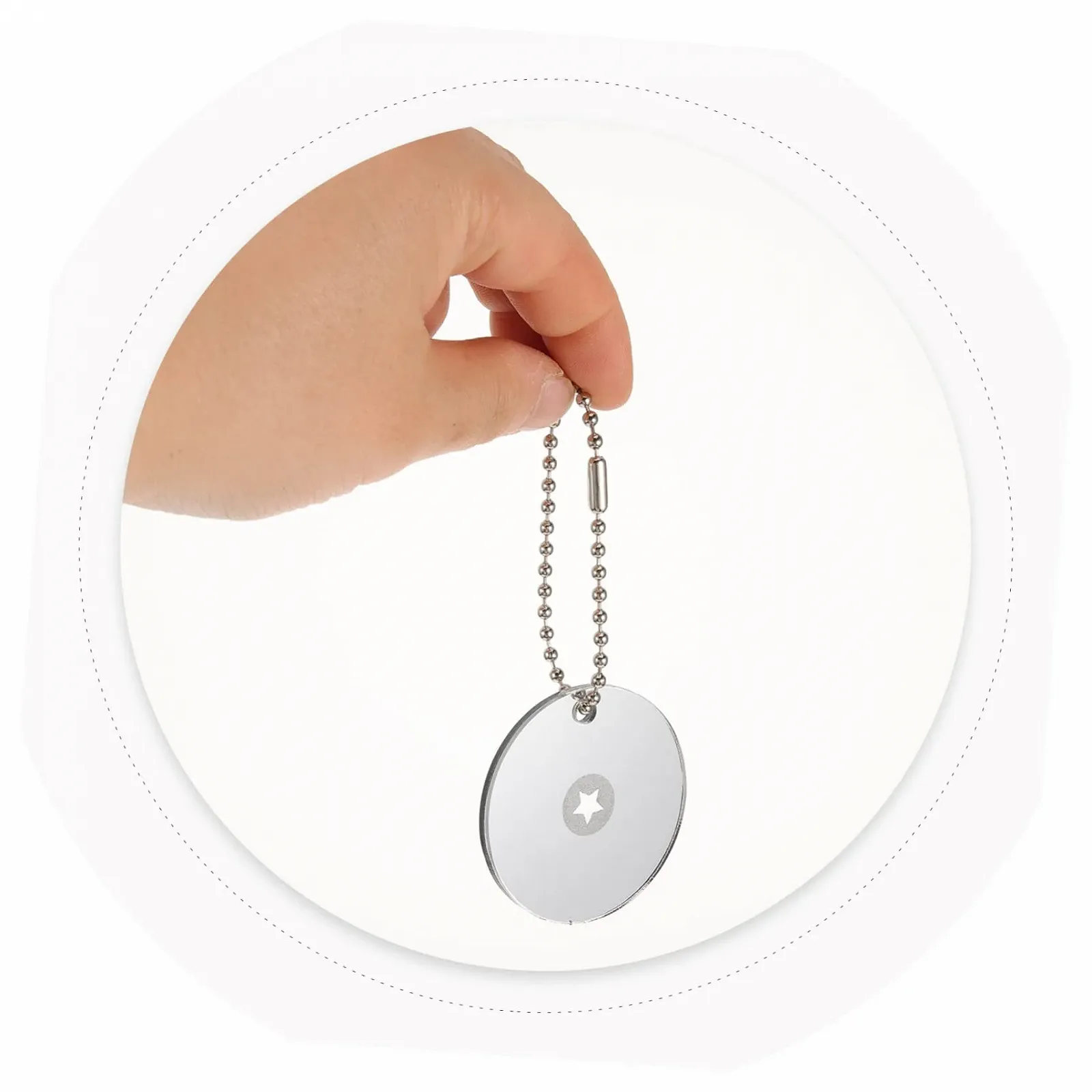 Сигнальне дзеркало Kisangel для виживання акрилове компактне зі шнурком, фото №4