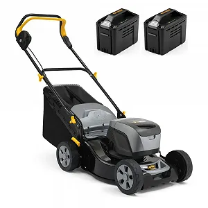 Купити Газонокосарка акумуляторна Alpina AL5 4648 S Li Kit / 48В / 46 см / 60 л / 550 кв. м / Чорна - Фото 1 Газонокосарка акумуляторна Alpina AL5 4648 S Li Kit / 48В / 46 см / 60 л / 550 кв. м / Чорна - Фото 1