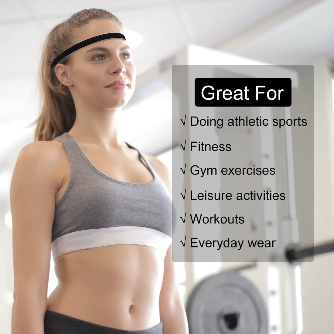 Набір з 5 еластичних пов'язок для волосся для дівчат, спортивна, фото №5