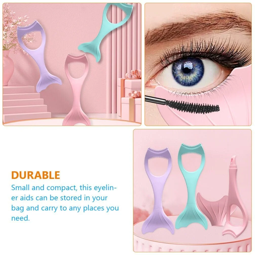 Инструмент для макияжа SOLUSTRE 3-в-1 для ресниц, трафареты для подводки глаз, многофункциональный инструмент, фото №3