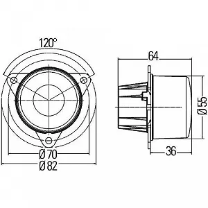 Покажчик повороту HELLA 2BA 011 172-021 ATLAS COPCO HYMER MANITOU, задній synthetic.ua - Фото 1