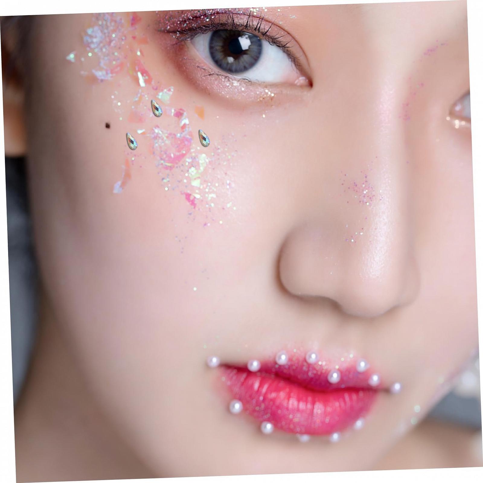 Стразы FRCOLOR 20 листов, стразы для лица, драгоценные камни для ногтей, наклейки для скрапбукинга, фестивальные драгоценности для лица, плоские стразы, детские акриловые наклейки для лица, фото №4