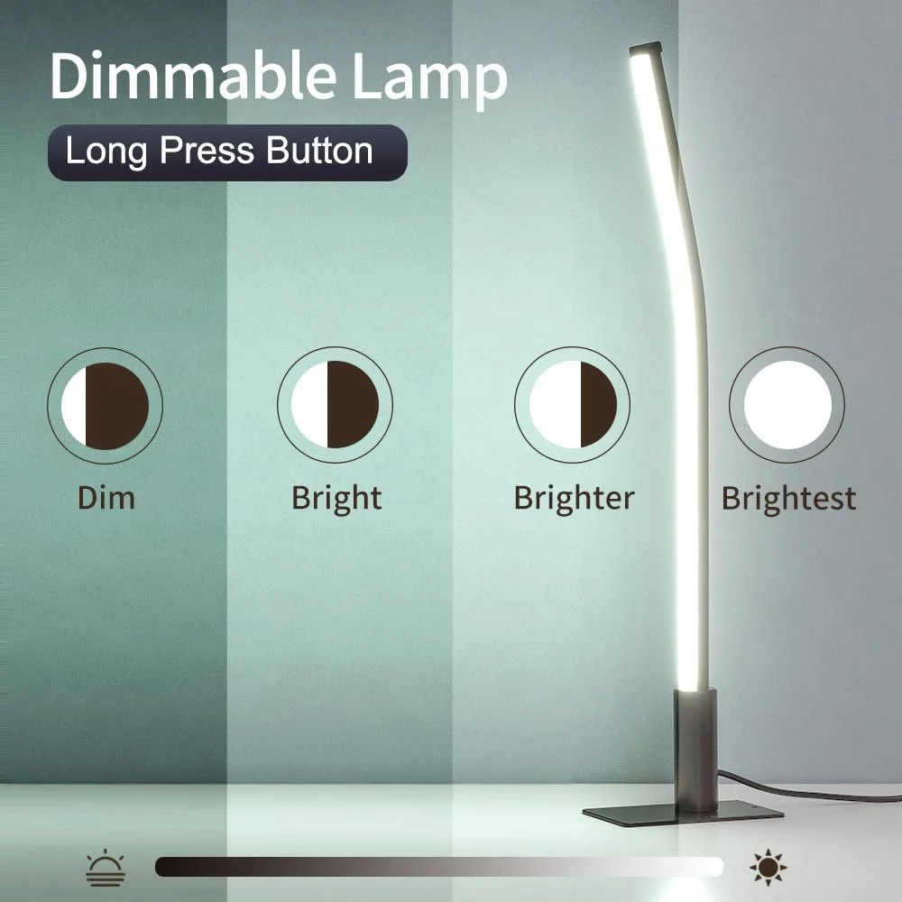 Світлодіодна настільна лампа Minimalist з магнітною основою 3 кольори 9 рівнів яскравості Чорна 44 см, фото №3